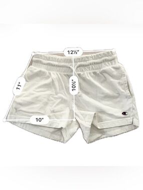 CHAMPION White Cotton Running Shorts